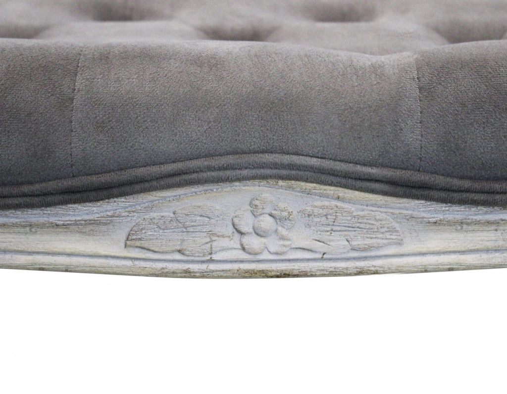 Panca Misty in Velluto Taupe 110x36x47 h cm in Legno Tortora