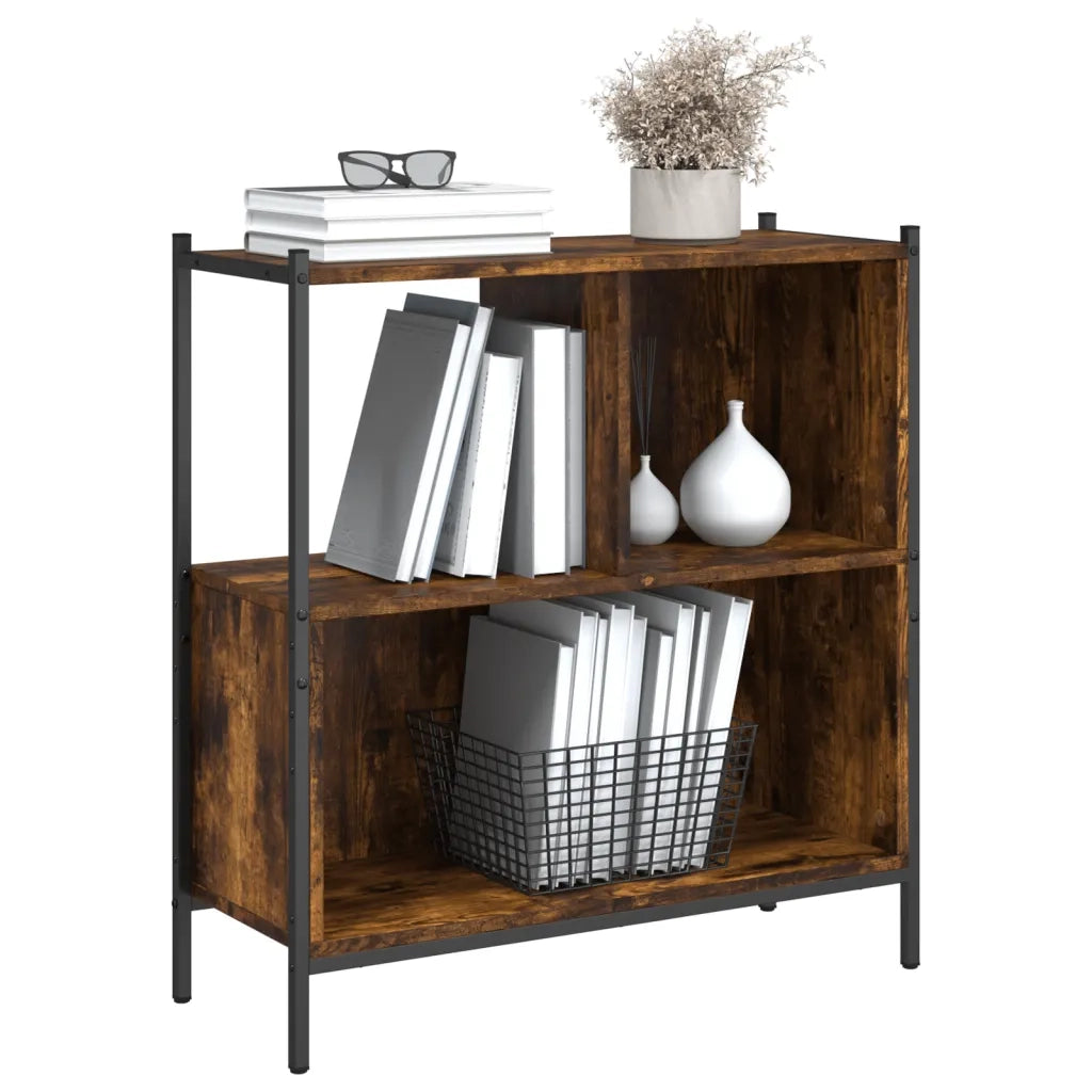 Libreria Rovere Fumo 72x28x77,5 cm in Legno Multistrato 838880