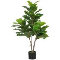 Fico Violino Artificiale 110cm Pianta Finta, Pianta Artificiale in Vaso, Regalo di Decorazione