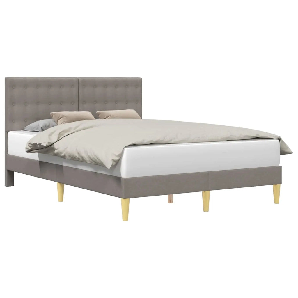 Struttura del letto con testiera Tortora 120 x 190 cm Tessuto 42027783