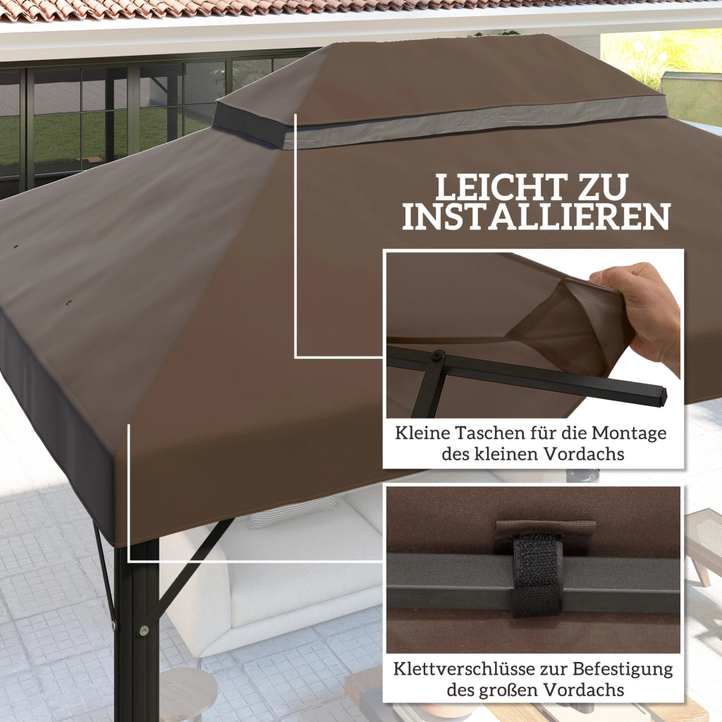 Tenda da giardino ¨C Zephmum ¨C Grigio 300x400 cm
