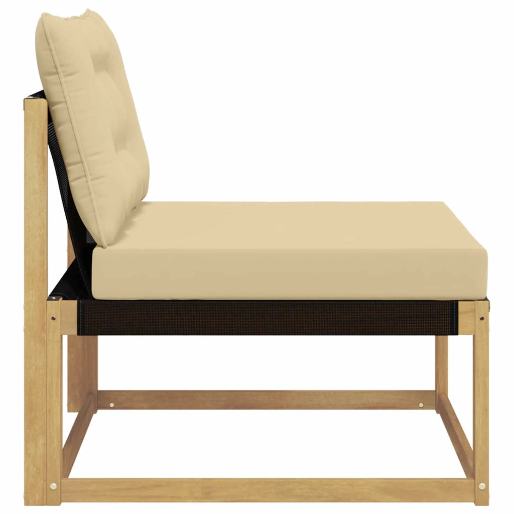 Divano centrale per esterno-Divano componibile Bianco 79 x 83 x 73 cm acciaio 578321