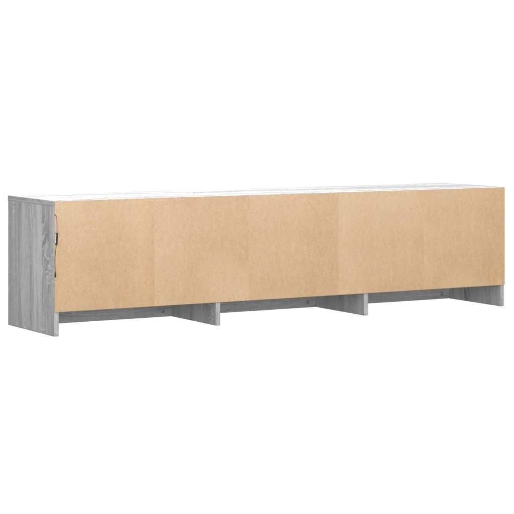 Mobile TV con LED-Credenza per TV Sonoma grigia 165 x 34 x 40 cm