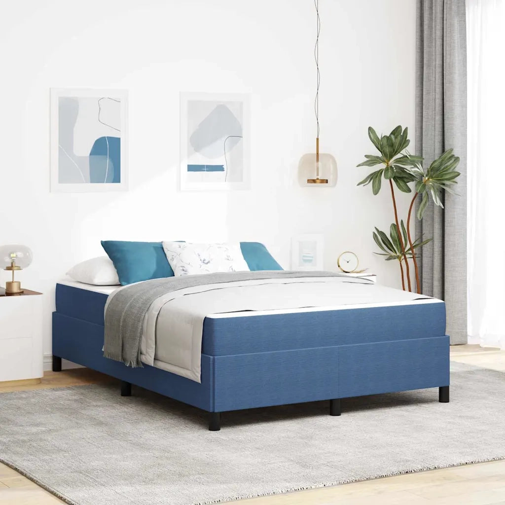 Struttura del letto con materasso-Giroletto Blu 140 x 200 cm Tessuto 455200