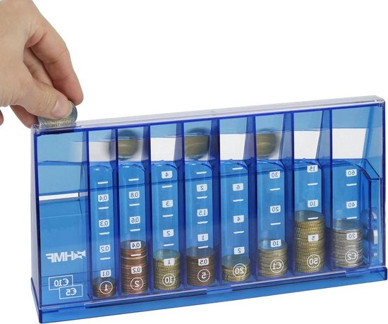 Raccoglitore di monete Euro 240 x 50 x 120 cm blu - raccoglitore di monete