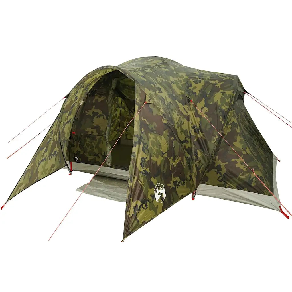 Tenda da Campeggio a Cupola per 6 Persone Mimetica Impermeabile 4009466