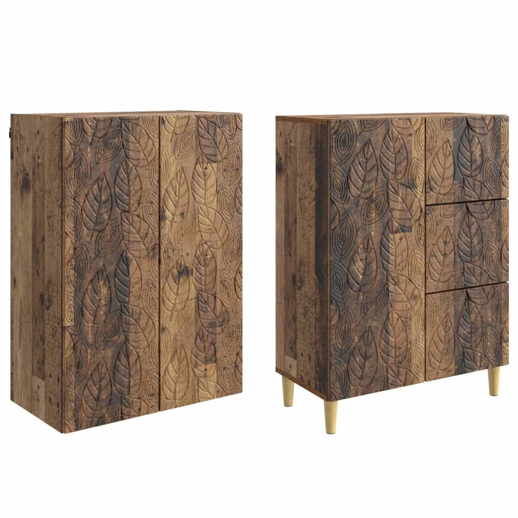 2 pcs Legno antico