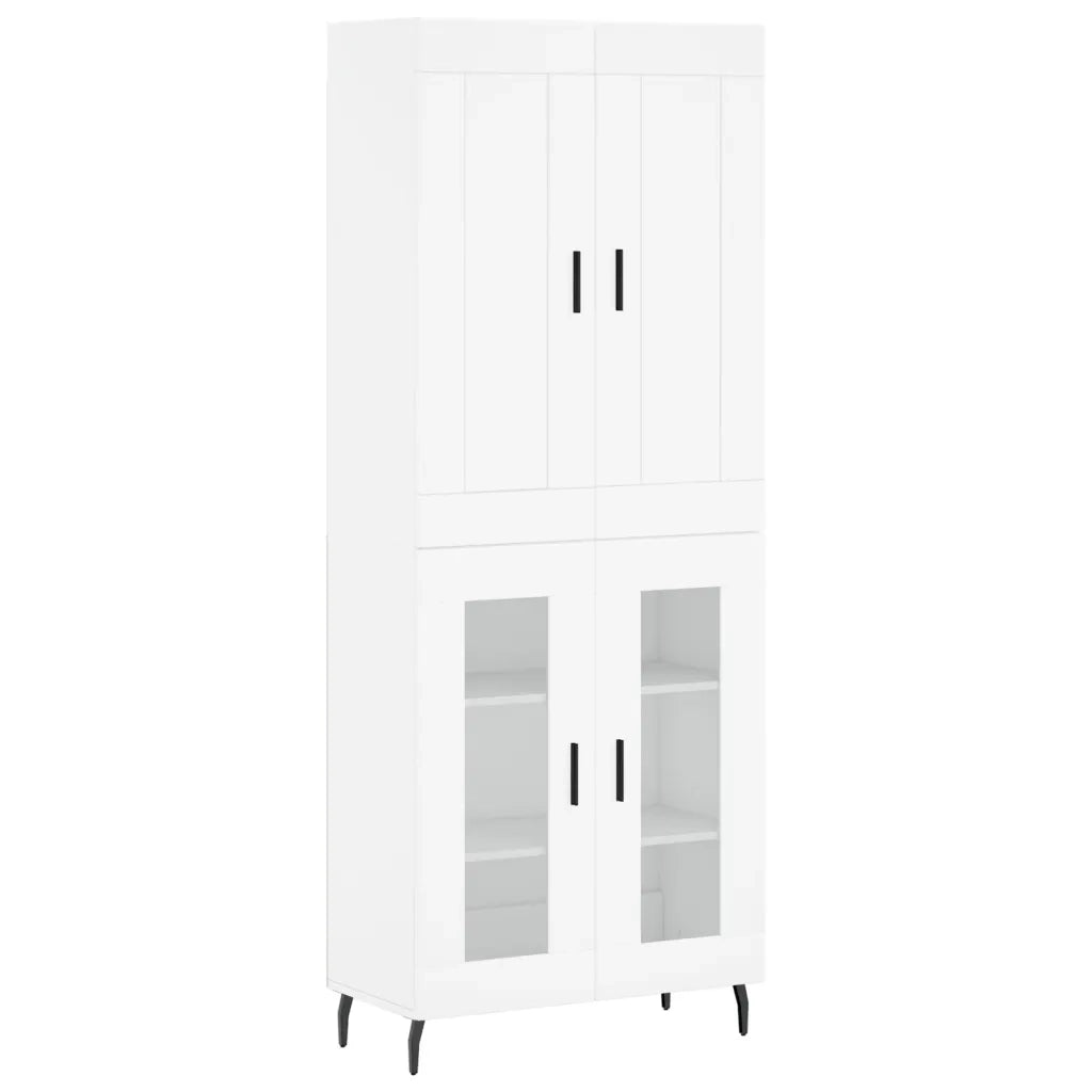 Credenza Bianca 69,5x34x180 cm in Legno Multistrato 3199633