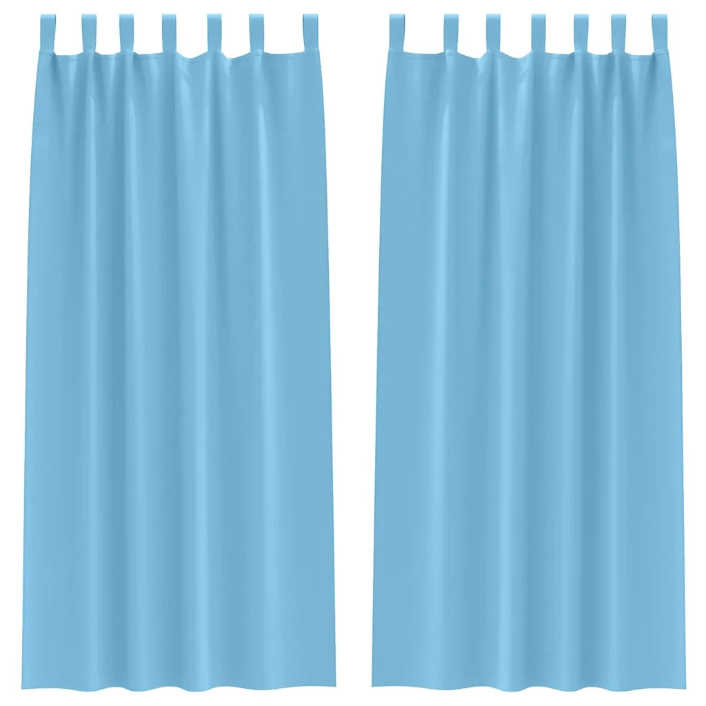 Tende Blackout con Anelli 2 pcs Blu Chiaro 260 x 140 cm 4107547