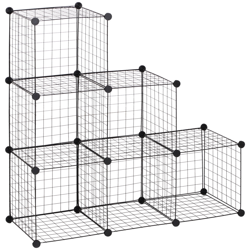 Libreria a cubi metallo nera ¨C zephmum ¨C 109x37x109 cm