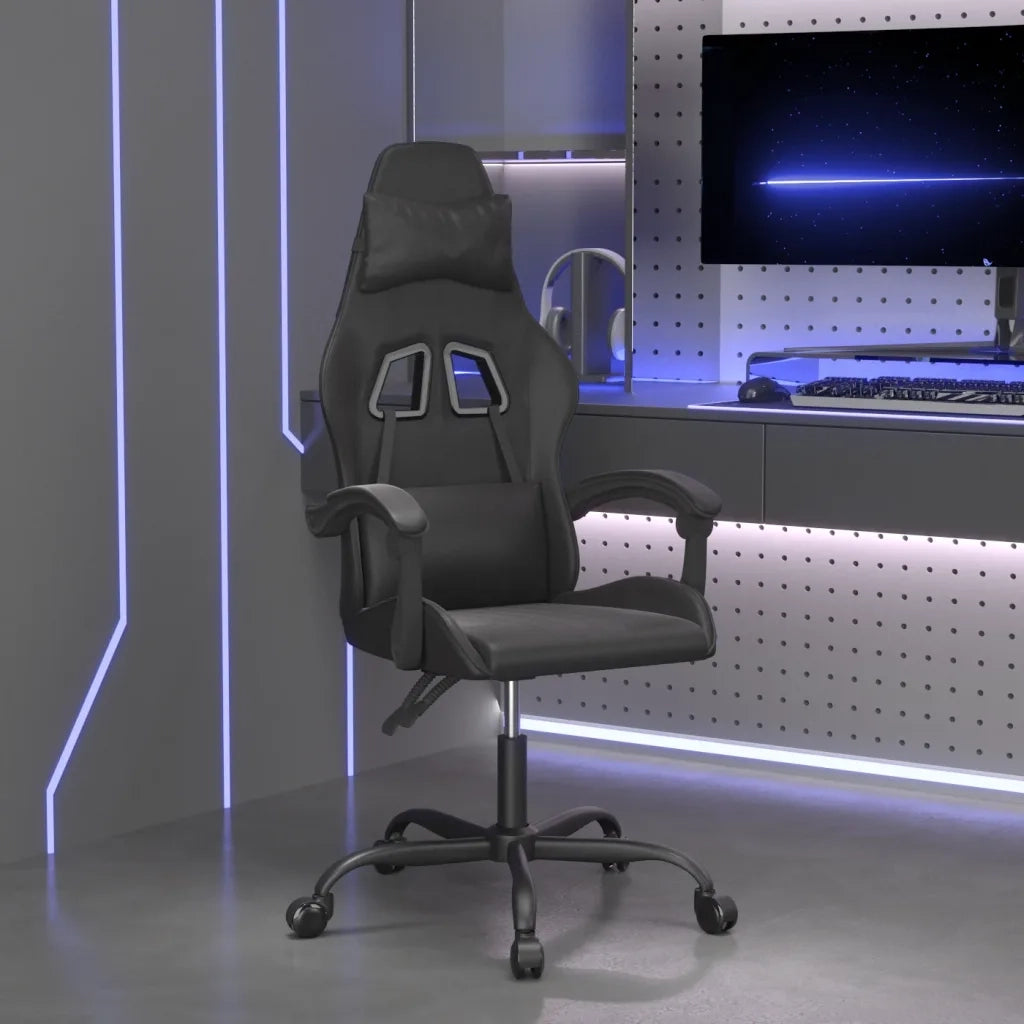 Sedia da Gaming | Sedia da e-sports Nera in Similpelle