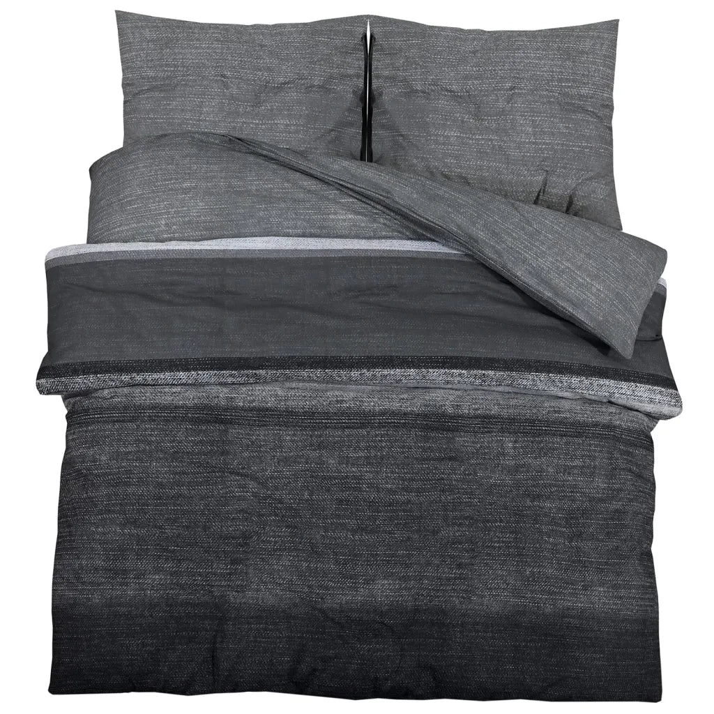 Set Copripiumino Grigio Scuro 200x200 cm in Cotone 136489