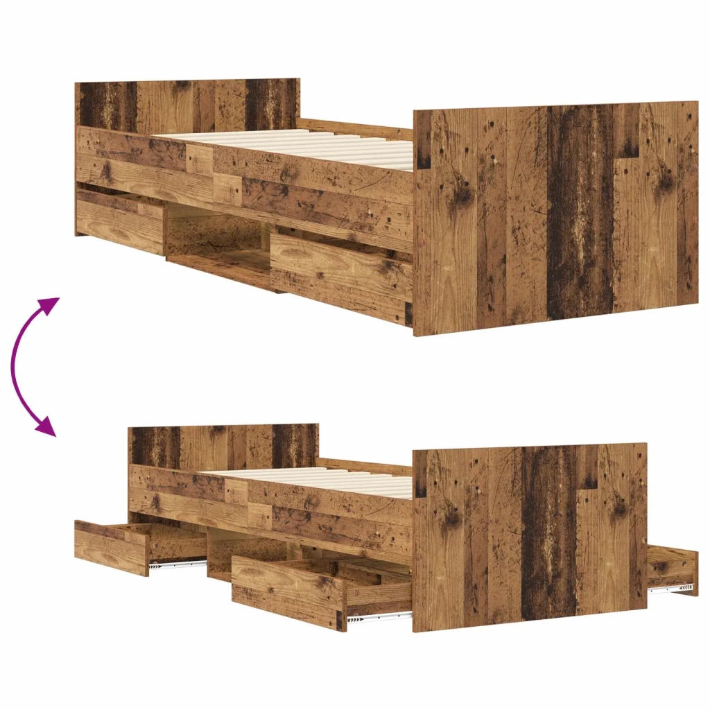 Struttura del letto Legno antico Legno ingegnerizzato 3429512