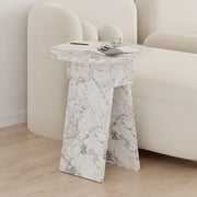 Tavolino da salotto Chen effetto marmo carrara bianco – Eleganza minimalista per ogni ambiente