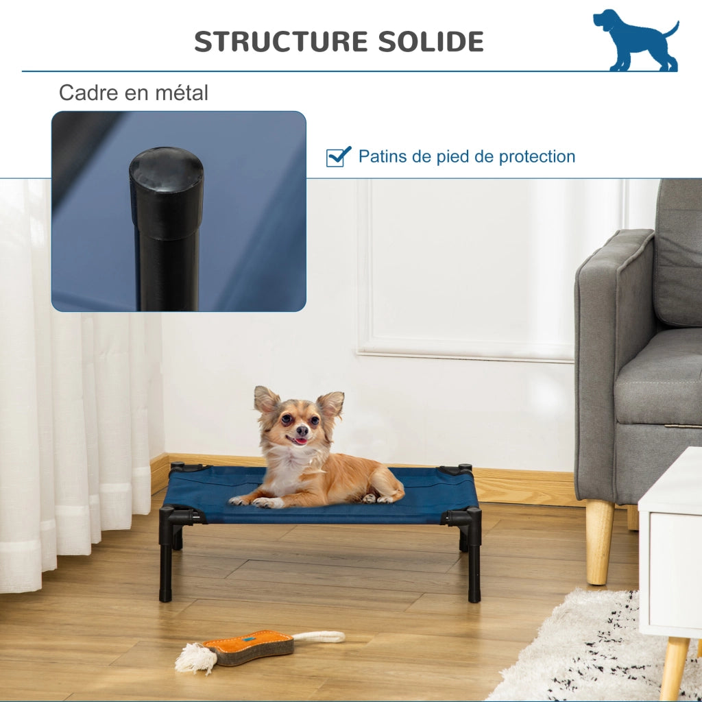Letto per cani e gatti ¨C zephmum ¨C tessuto Oxford 61x46x18 cm blu nero