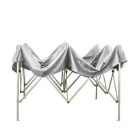 Gazebo Richiudibile Pieghevole 3x4,5m in Acciaio e PVC Impermeabile Bianco