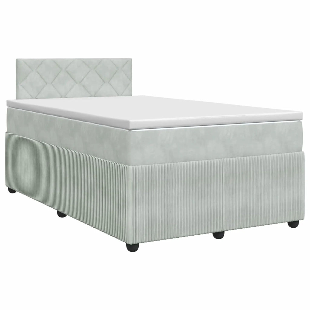 Letto box spring con materasso Grigio Chiaro 120 x 200 cm 3451661