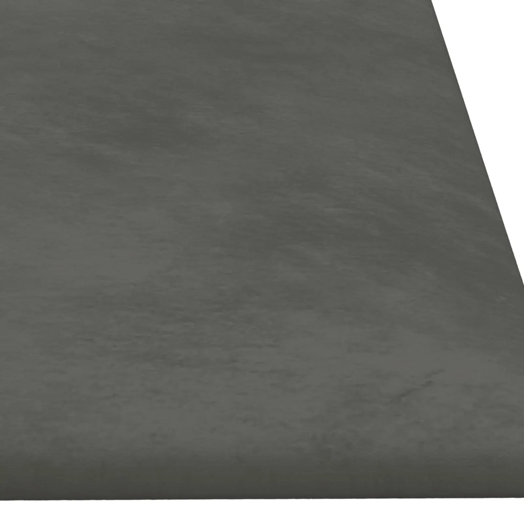 Testiera da Parete 12 pcs Grigio scuro 90 x 30 cm Velluto 42020544