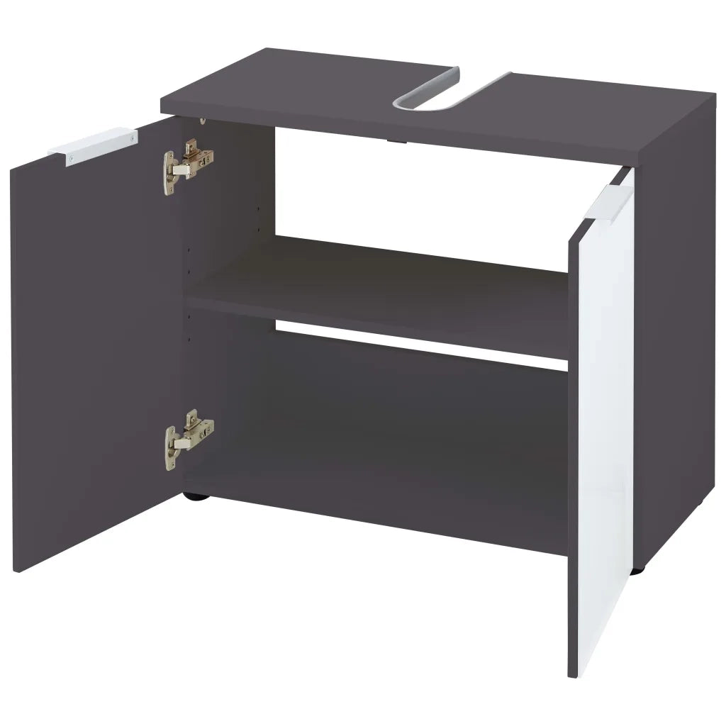 Germania Mobile Sottolavabo da Bagno GW-Pescara Grafite e Bianco 436470