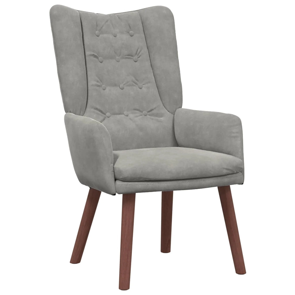 poltrona Grigio chiaro 63 x 67 x 94 cm Velluto 42001814