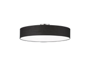 Plafoniera Soffitto Interno Tonda 10W 5 Luci Diffusore Tessuto Nero GD Trio