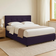 Luton, Letto Piazza e Mezza Sfoderabile Made in Italy, Viola