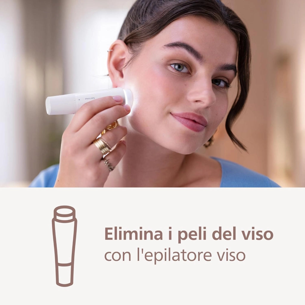 Beauty Set Serie 9000 - Set all-in-one per tutto il corpo, epilatore senza fili, wet & dry, 6 accessori, modello BRE770/92