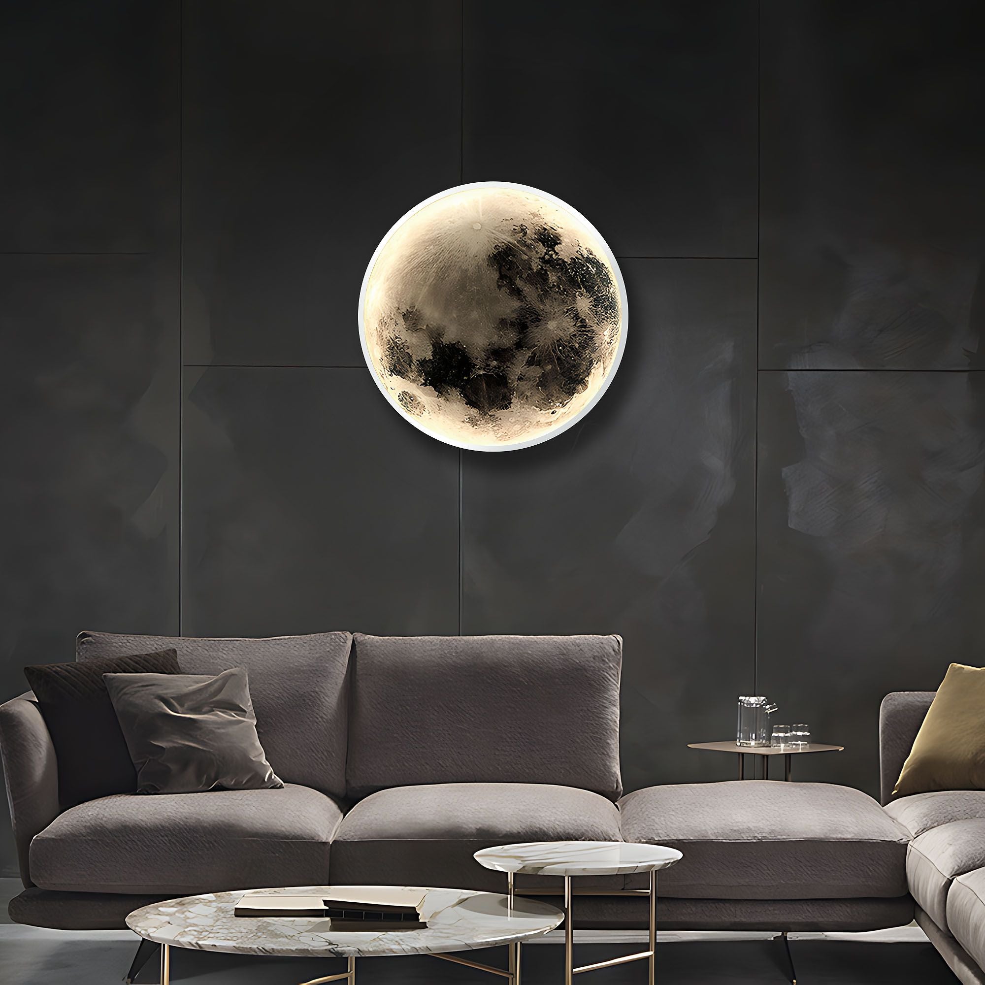 Lampada Da Soffitto App1806-cw Moon Led White