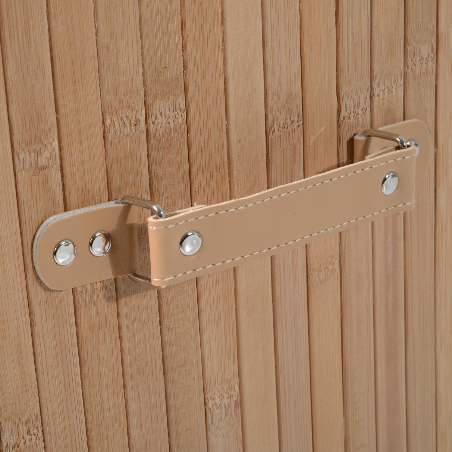 Cesta Portabiancheria 40x30x60 cm in Bambù con Coperchio e Fodera Rimovibile