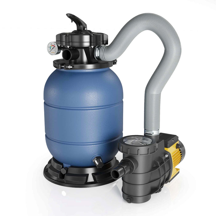 Filtro a sabbia con pompa autoadescante e valvola a 5 posizioni HZS-200, 220W, filtraggio acqua piscina