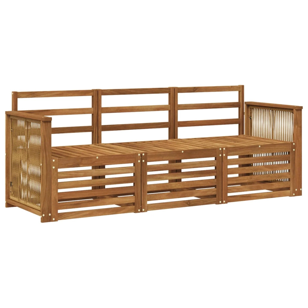 Set divani 3 pcs Legno di Acacia Massello