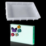 Mold per Resine - Forma per Resine - 1 pezzo - Bianco - Silicone - 19,6 x 13,6 cm