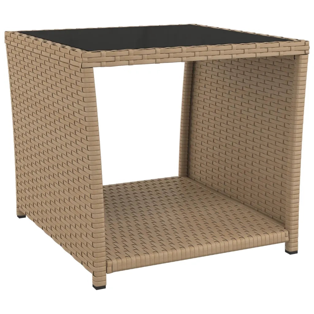 Set da Pranzo da Giardino 3 pz | Set Salotto da Giardino con Cuscini Beige in Polyrattan