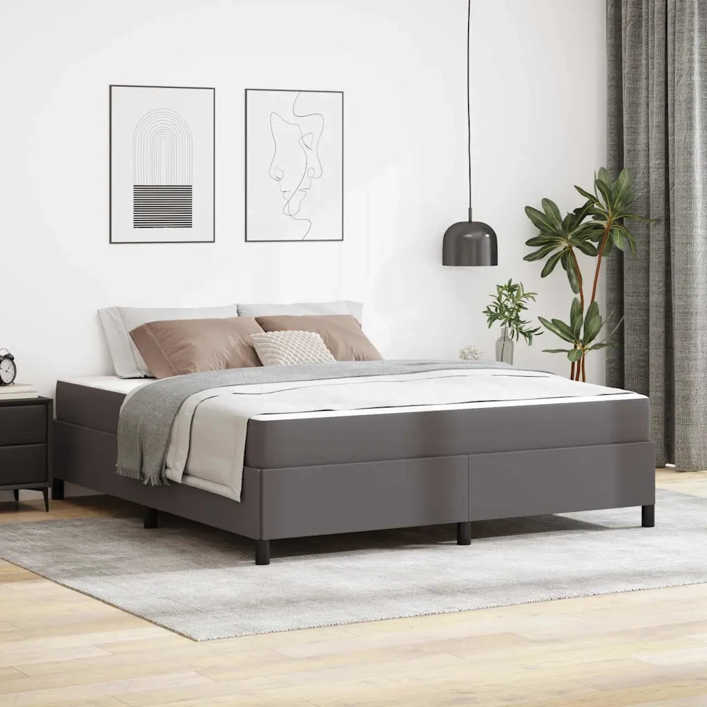 Struttura del letto con materasso Grigio 180 x 200 cm Tessuto 3399017