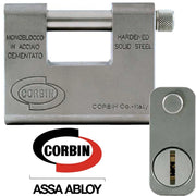 Trade Shop - Lucchetto Catenaccio Monoblocco In Acciaio Cementato Grizzly Corbin Antitrapano -