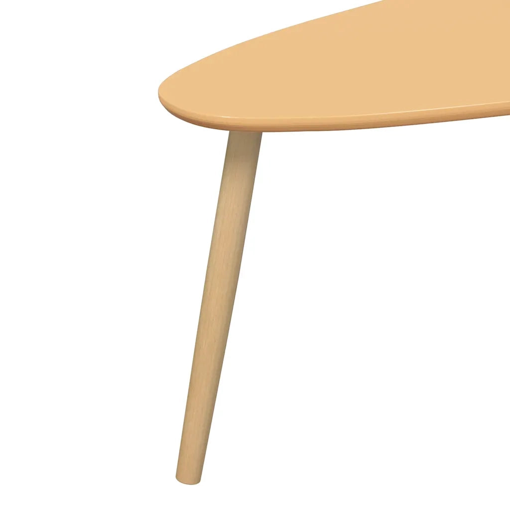 Set Tavolini Salotto 2pz Legno Massello Massello Pino Marrone 244733