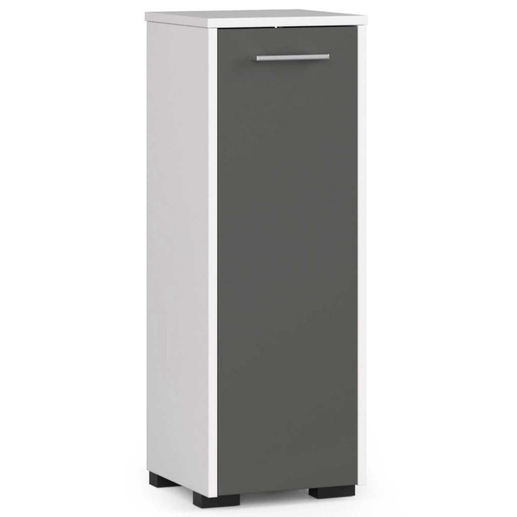 Mobile bagno AKORD Bianca 30 cm 1 anta inserto frontale Grigio Grafite 30x30x85 cm