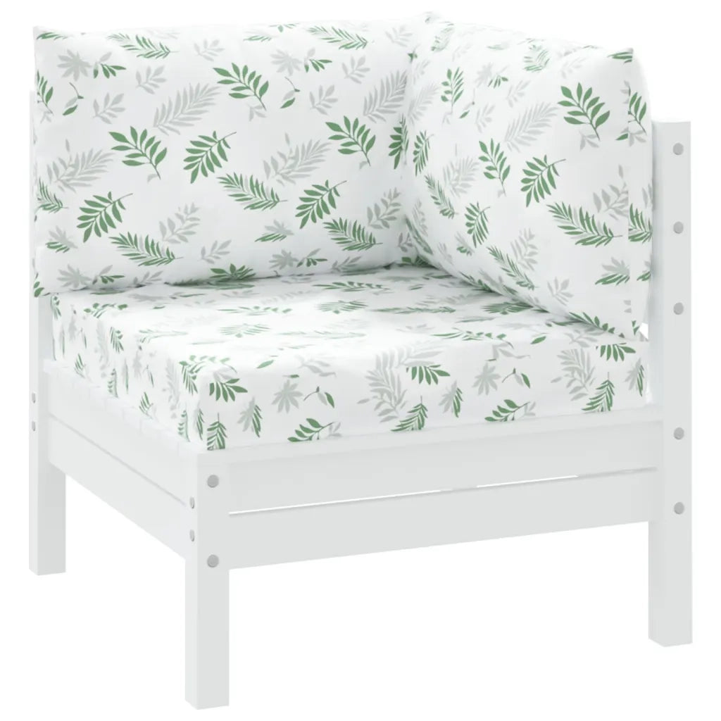 Cuscini per Pallet 3 pz Motivo a Foglie in Tessuto Oxfordcod mxl 115749