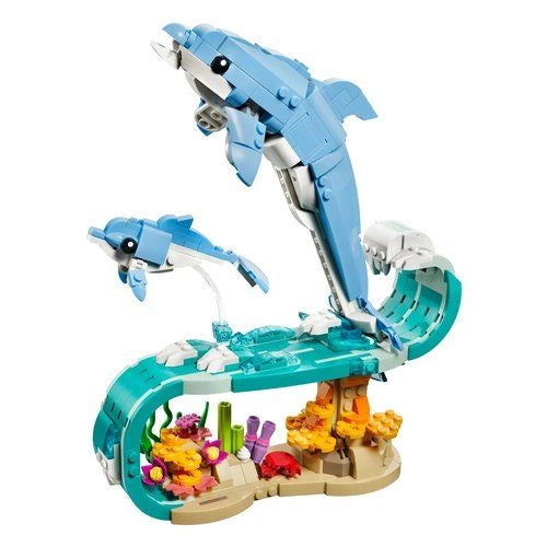 Costruzioni lego 31385 creator 3 in 1 animali marini: meravigliosi del