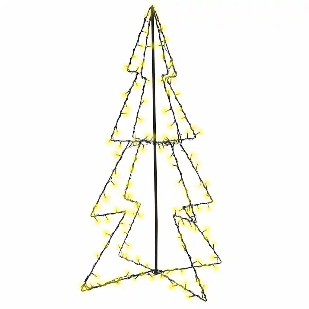 Albero di Natale a Cono 160 LED per Interni Esterni 78x120cm