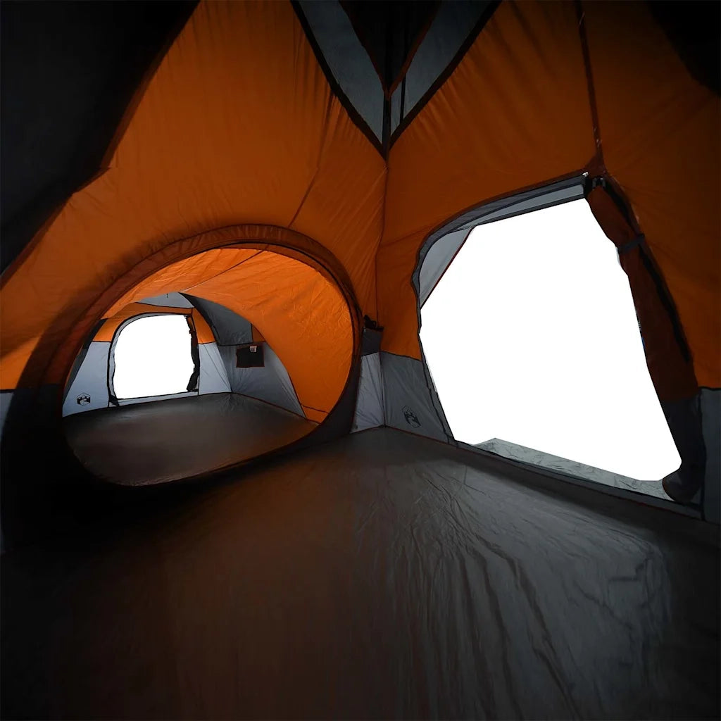 vidaXL Tenda da Campeggio 5 Persone Grigio e Arancione Impermeabile