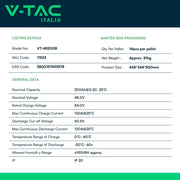 Batteria Accumulo 9.6kWh LiFePO4 48V 200Ah con BMS e Staffe per Inverter Fotovoltaici