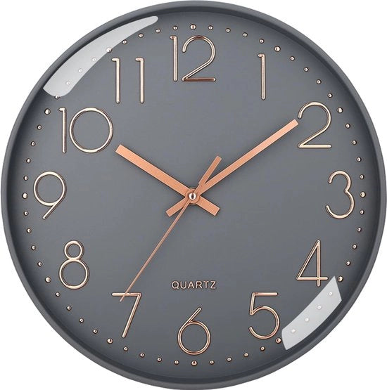 Orologio da Parete, stile, silenzioso, moderno orologio da parete, alimentato da batterie, per salotto, cucina, ufficio, decorazione, 20,3 cm