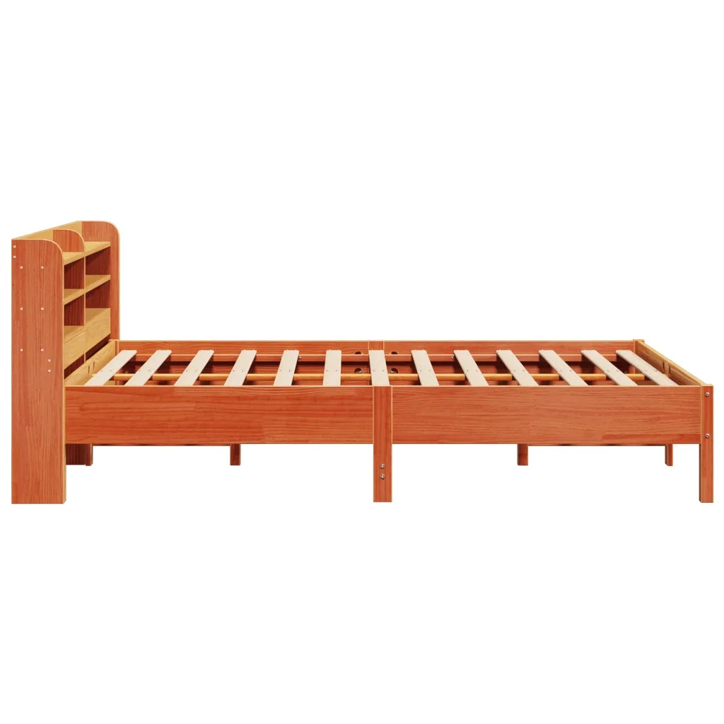 Letto senza Materasso Marrone Cera 135x190 cm in Legno di Pino 3306905