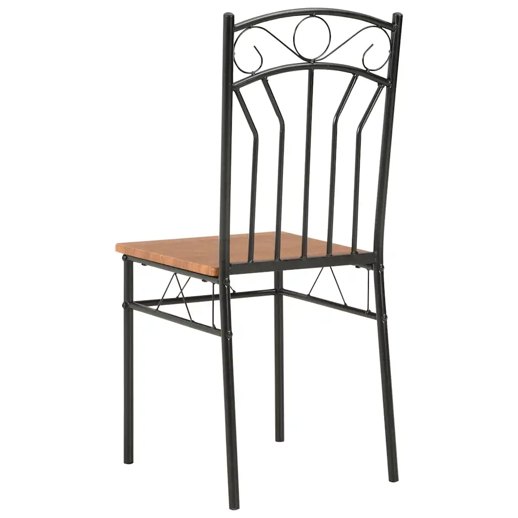 Sedie per Sala da Pranzo 4 pz | Sedie da cucina Marroni in MDF