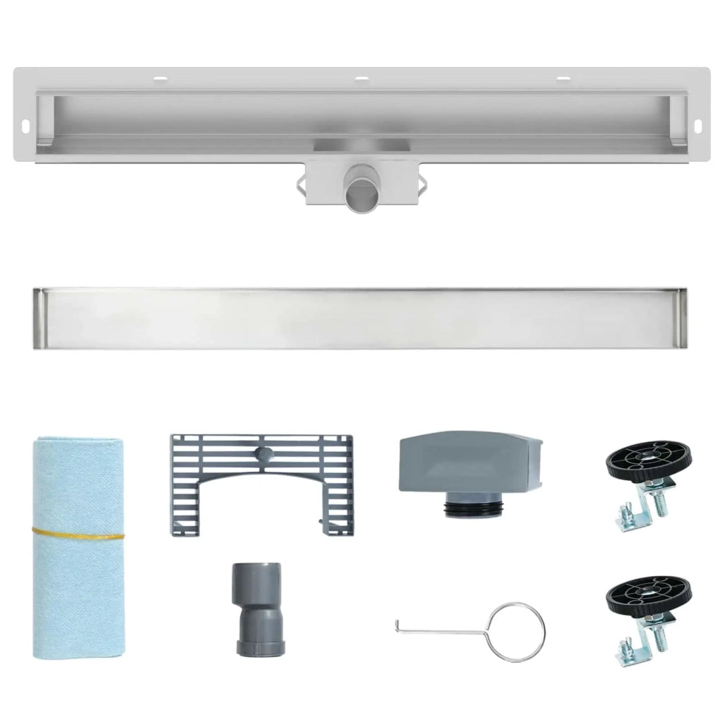 Scarico Doccia da Parete Argento 70 cm Acciaio Inox 304