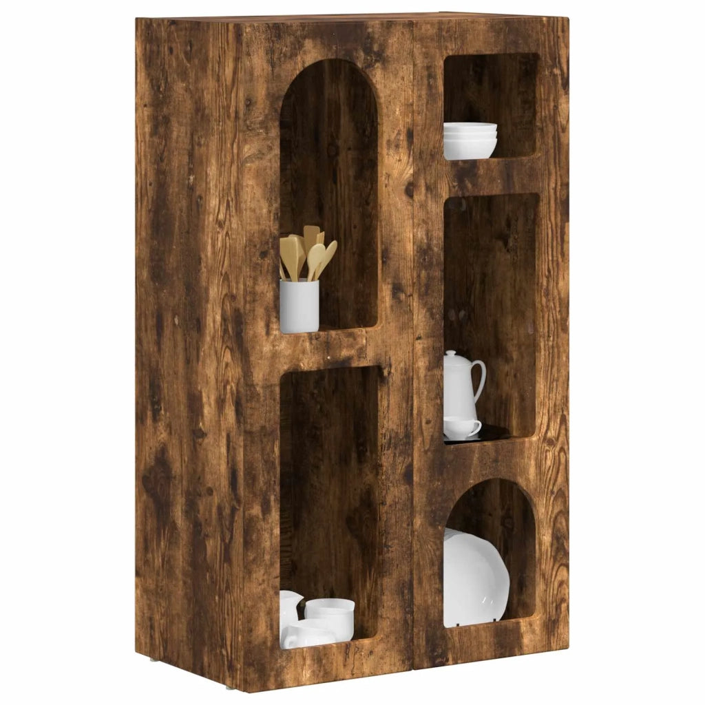 Credenza-Buffet-Armadio da cucina Rovere fum¨¦ 59 x 35 x 100,5 cm Legno multistrato
