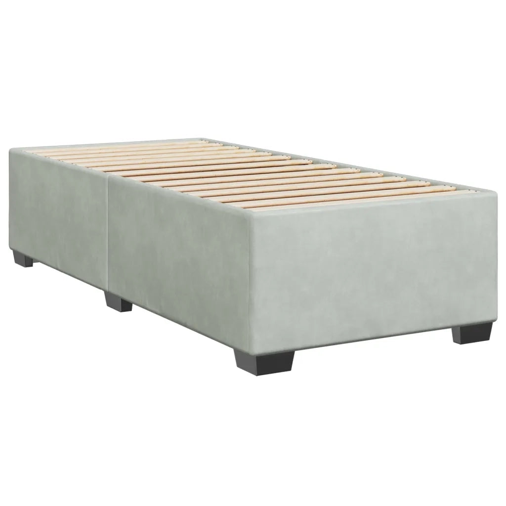 Giroletto senza Materasso Grigio Chiaro 80x200 cm Velluto 3284595