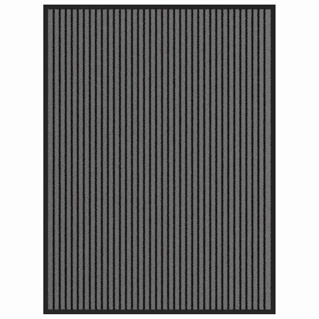 Zerbino d'ingresso rettangolare dal design minimalista 80 x 120 cm antiscivolo polipropilene nero 02_0058140