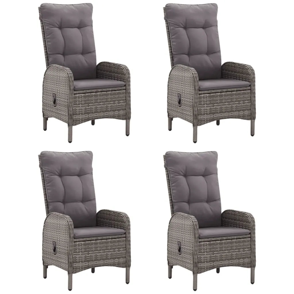 Set Mobili da Pranzo per Giardino 5 pz Grigio cod mxl 43807